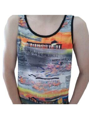 Mens' Fort Knox Manhattan Beach Pier Muscle Tank, size Medium